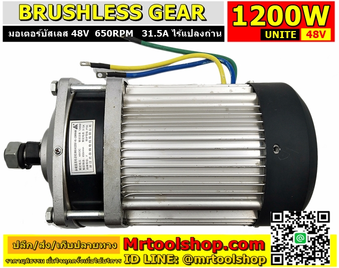 Brushless Motor DC 1200W 48V